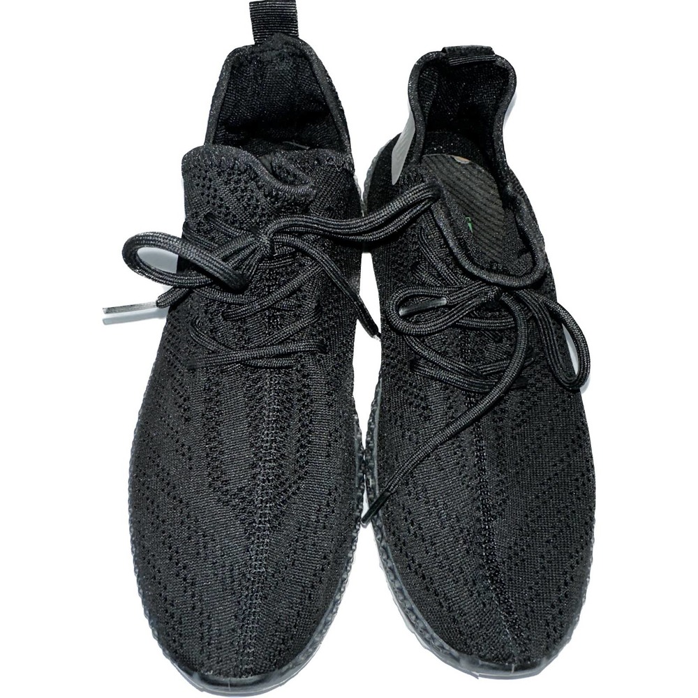 PONY Product of New York Rocky Black Knit Sneakers‎ Mens 7.5/Womens 9